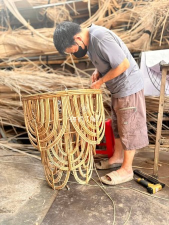 Boho rattan light