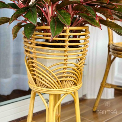 Boho Rattan Plant Stand
