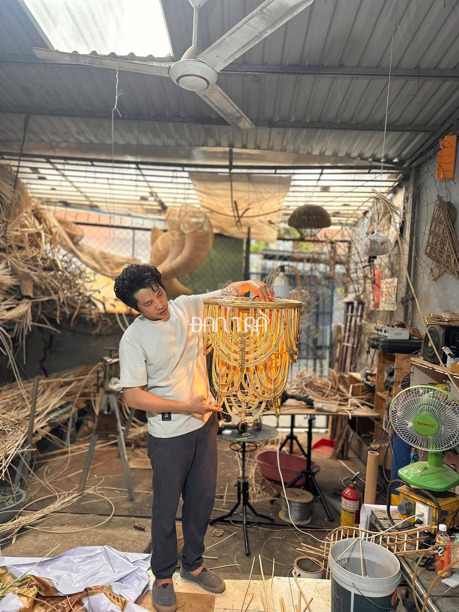 boho rattan light 